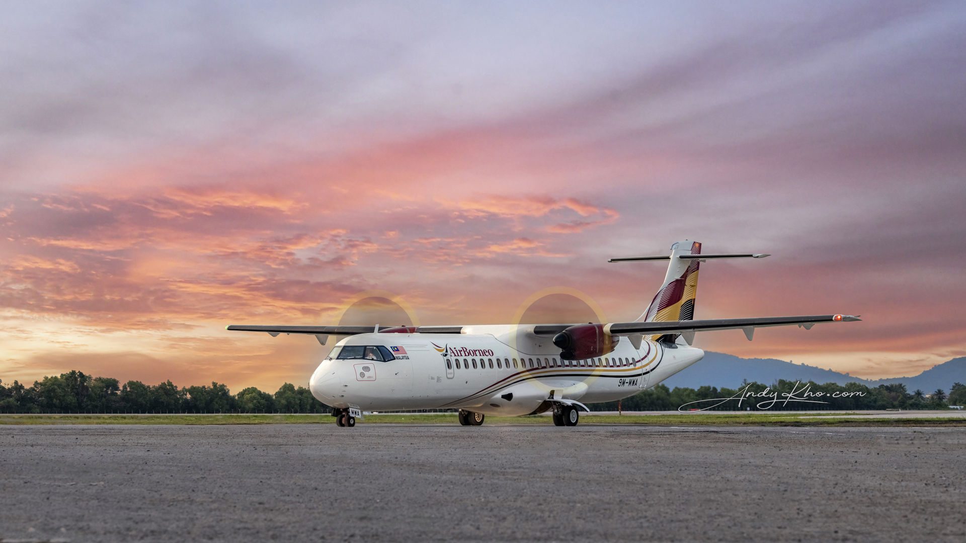 Airborneo's ATR 72-500 On the Apron of Kota Kinabalu International Airport