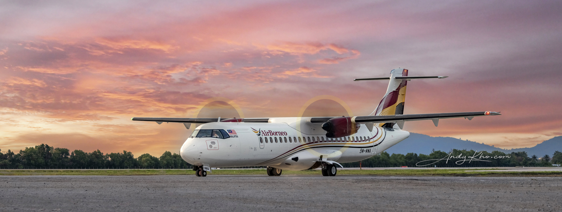 Airborneo's ATR 72-500 On the Apron of Kota Kinabalu International Airport